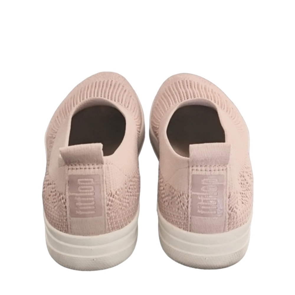 FITFLOP Ballerina Pink Slip On Sneakers 37 6 Blush Knit Woven Plantar Fasciitis - Picture 5 of 15